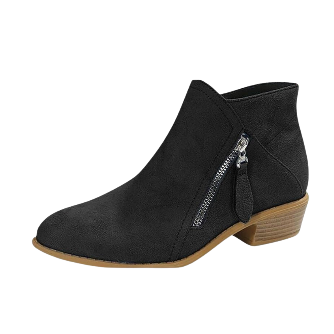 Women's Ankle Boot with Tassel Zip Detail