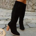 Women's Knee High Block Heel Boots