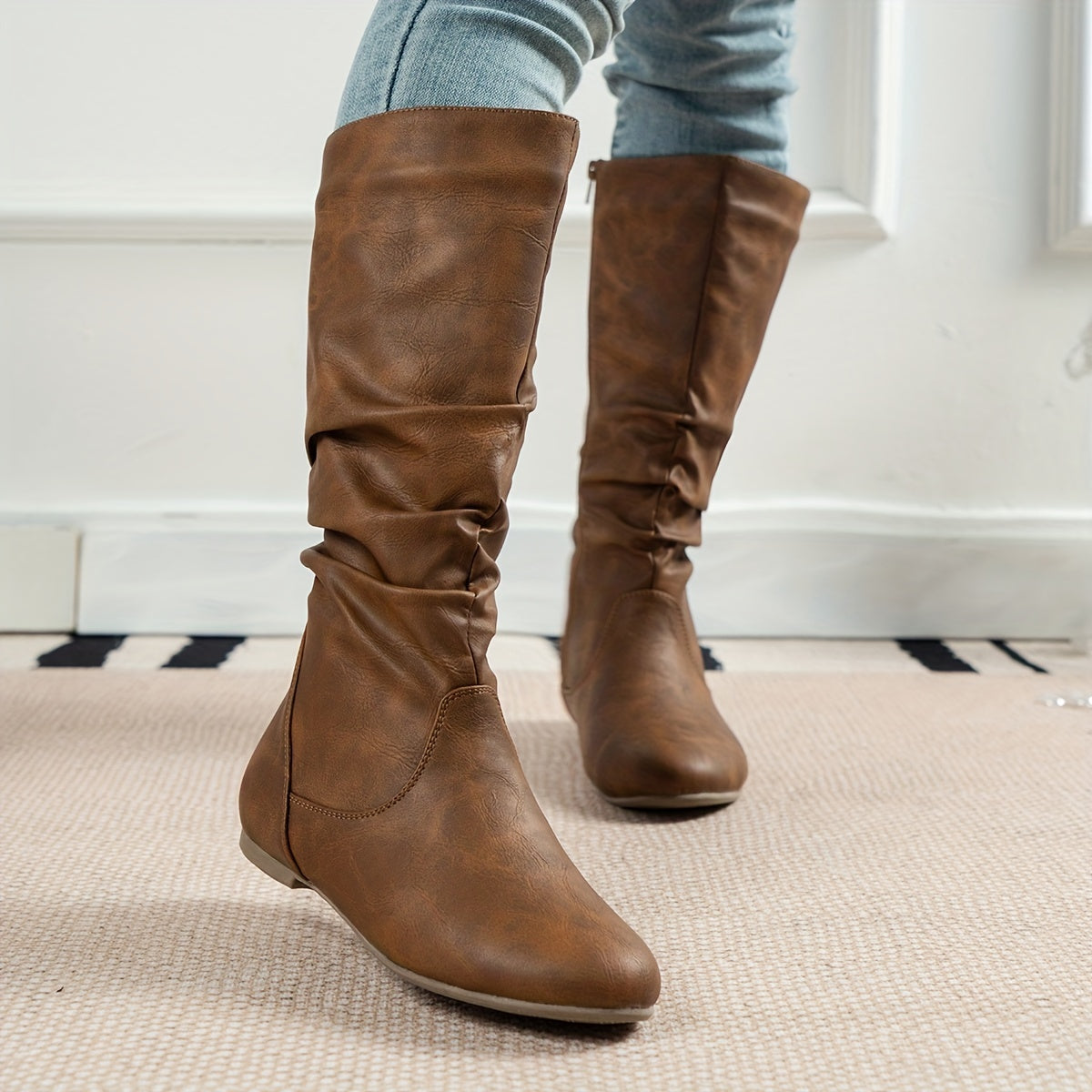 Women's Knee High Boots in Brown