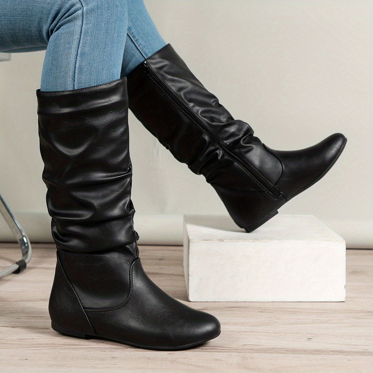 Women's Knee High Boots in Brown