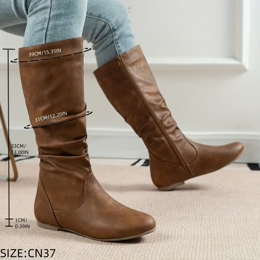 Women's Knee High Boots in Brown