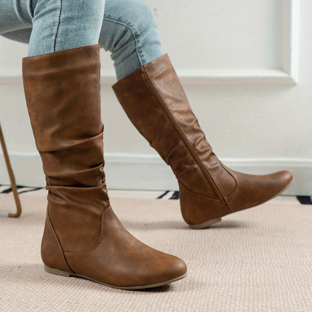 Women's Knee High Boots in Brown