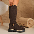 Women's Knee High Boots with Block Heel