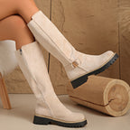 Women's Knee High Boots with Block Heel