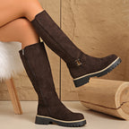 Women's Knee High Boots with Block Heel
