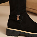 Women's Knee High Boots with Block Heel