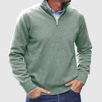 Men's Quarter Zip Sweater Refined Knit Layer for Smart