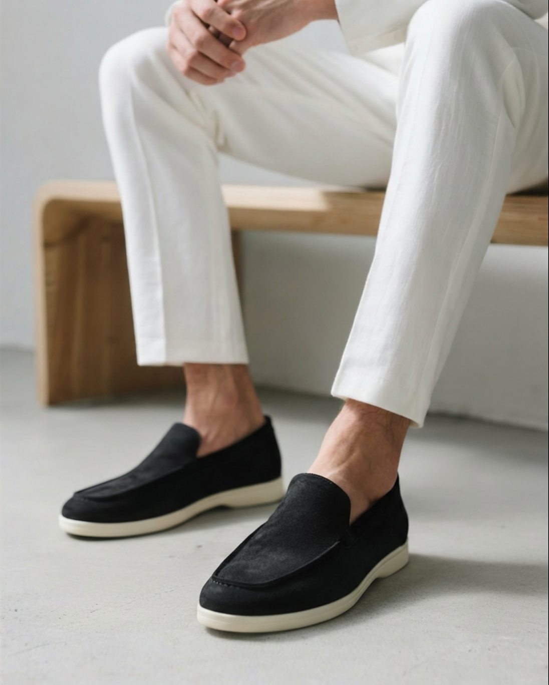 Men's Suede Slip On Loafers Casual Comfort Everyday Shoes