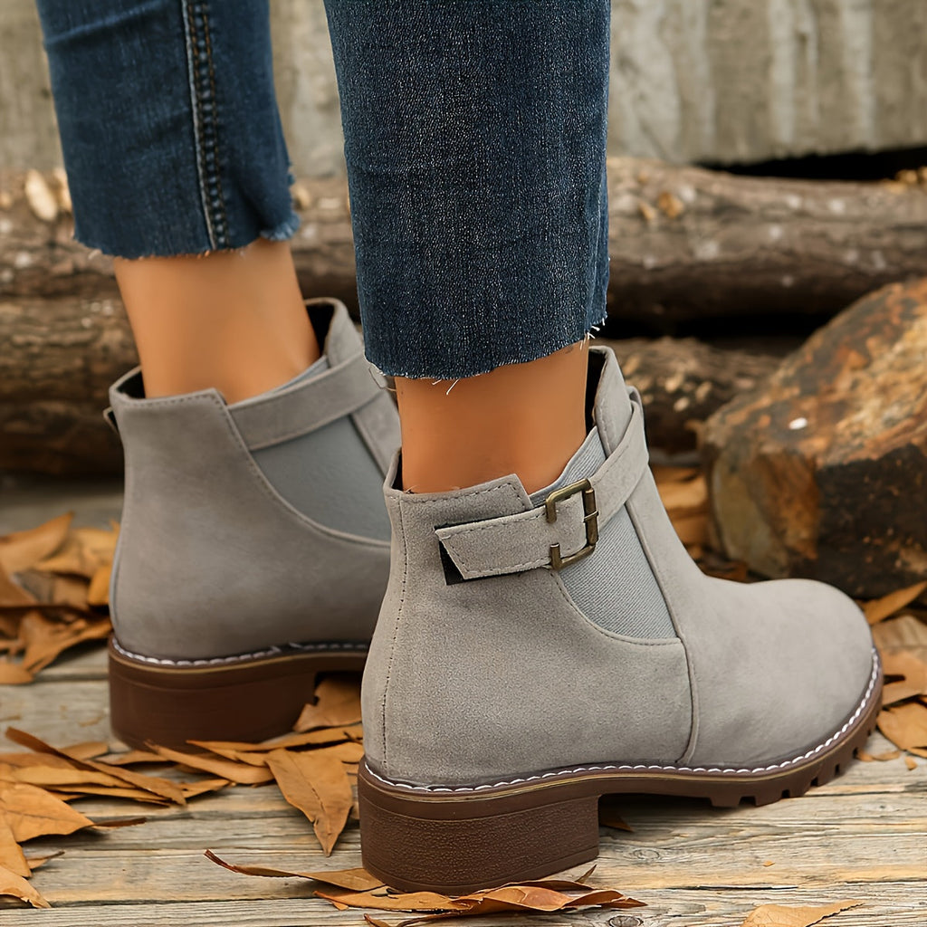 Women's Chelsea Ankle Boots with Buckle