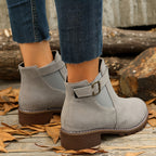 Women's Chelsea Ankle Boots with Buckle