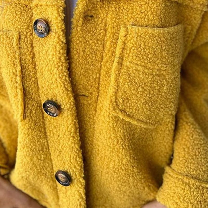 Women's Collared Quilted Overshirt Jacket with Two Chest Pockets