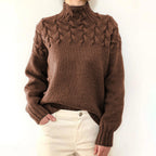 Women's Cable Knit Turtleneck Sweater