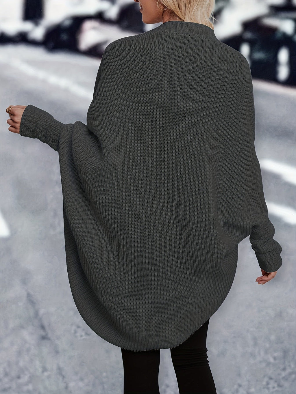 Women's Relaxed Longline Knit Cardigan for Holiday Layering
