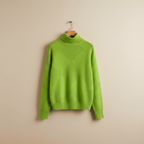 Women's Diamond Knit Turtleneck Sweater