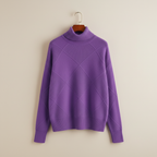 Women's Diamond Knit Turtleneck Sweater