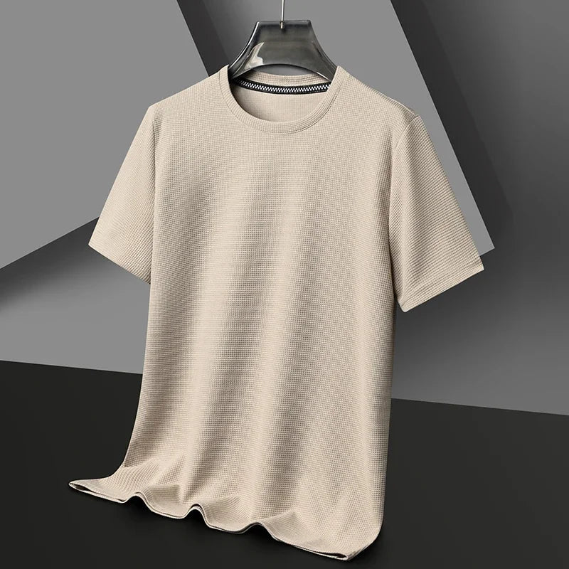 Men's Textured Crew Neck Short Sleeve T Shirt