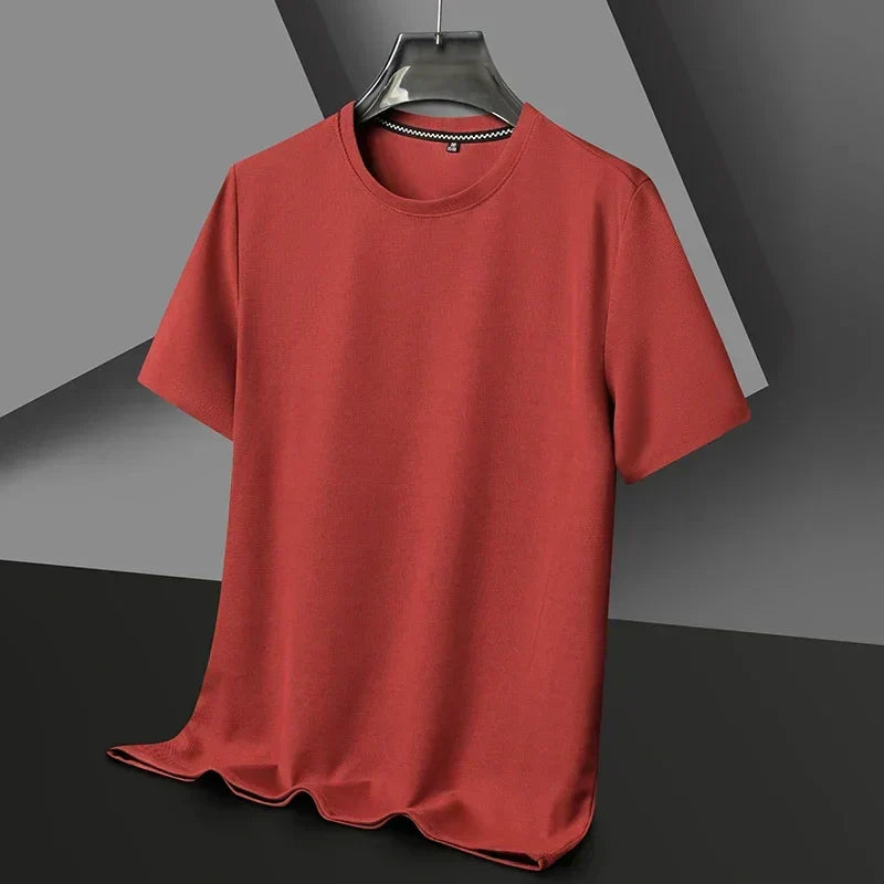Men's Textured Crew Neck Short Sleeve T Shirt