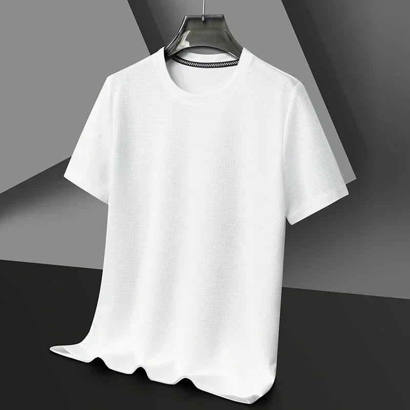 Men's Textured Crew Neck Short Sleeve T Shirt