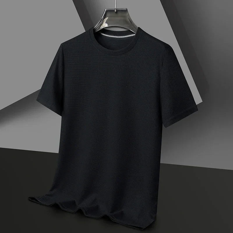 Men's Textured Crew Neck Short Sleeve T Shirt
