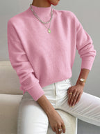 Women's Mock Neck Pullover Sweater