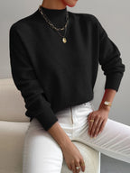 Women's Mock Neck Pullover Sweater