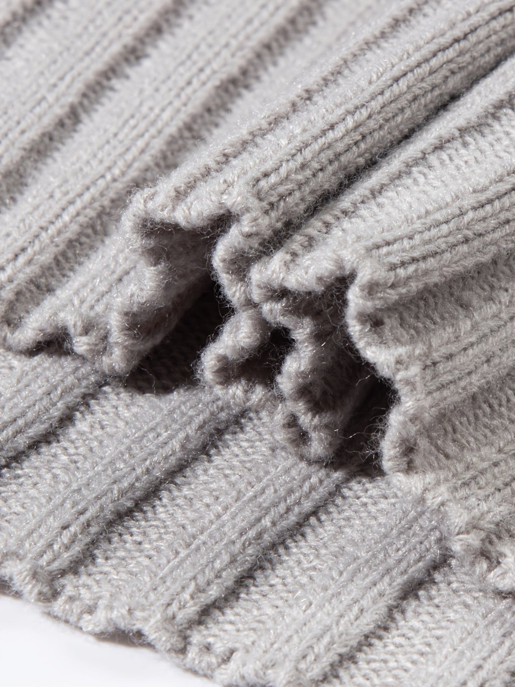 Women's High Neck Rib Texture Easy Fit Knit Pullover