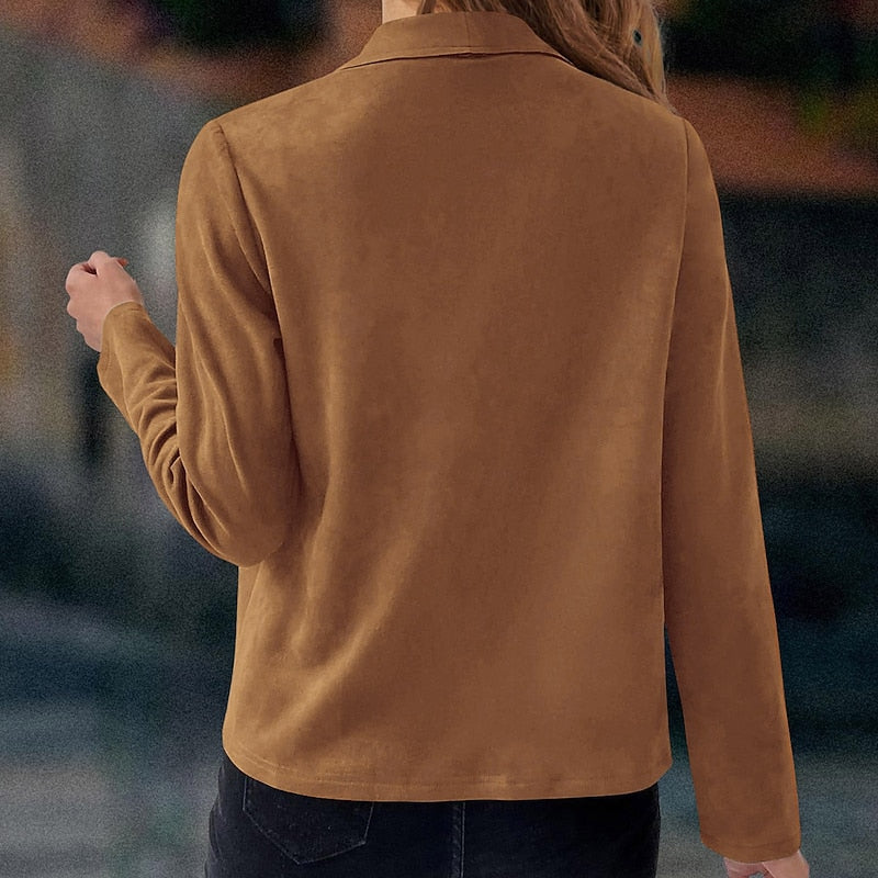 Women's Lightweight Open-Front Cascade Collar Jacket