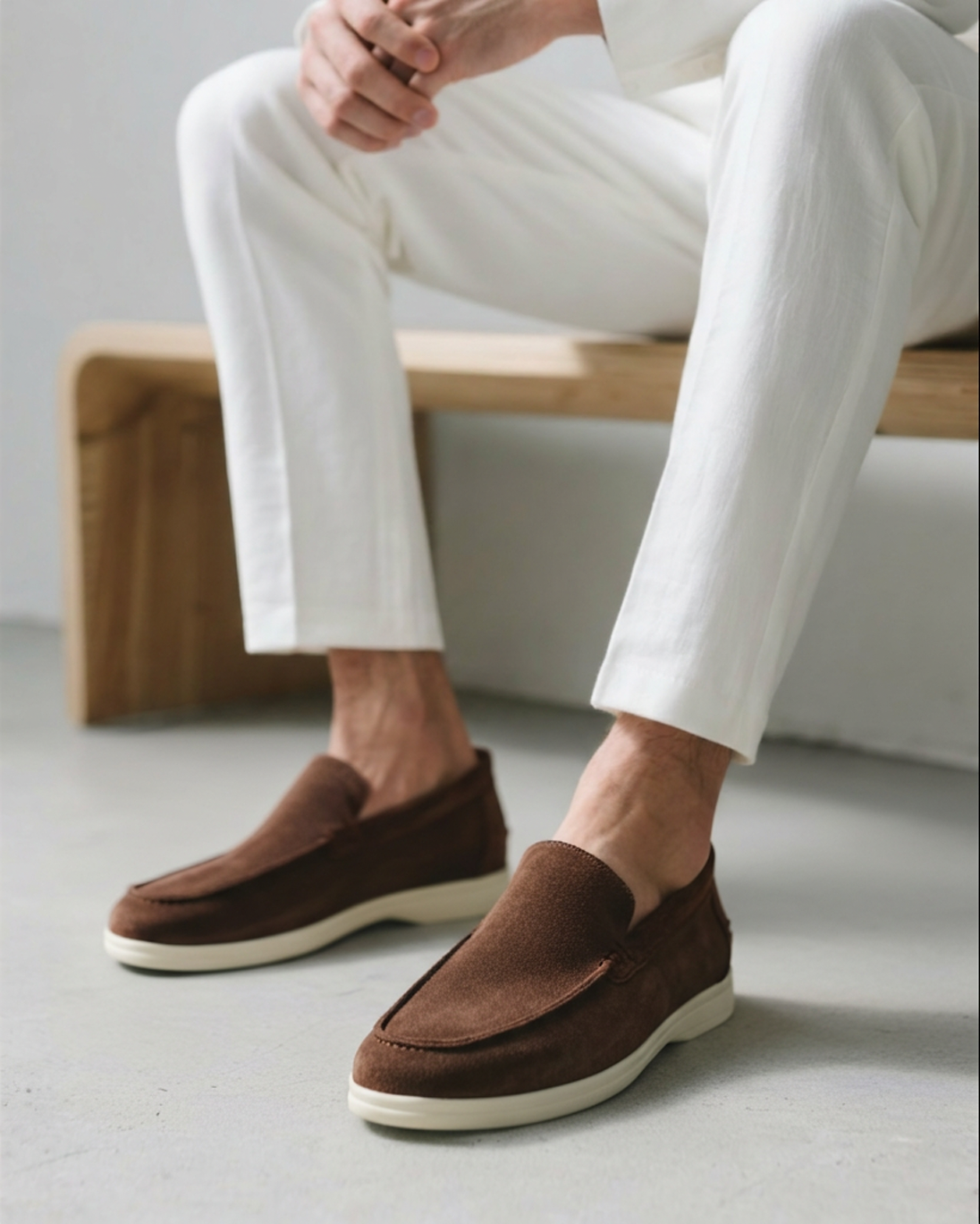 Men's Suede Slip On Loafers Casual Comfort Everyday Shoes