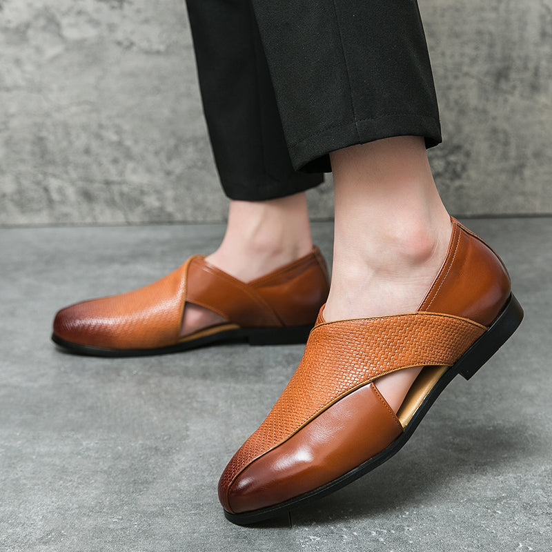 Women's Slim-Profile Real Leather Loafers with Supportive Sole