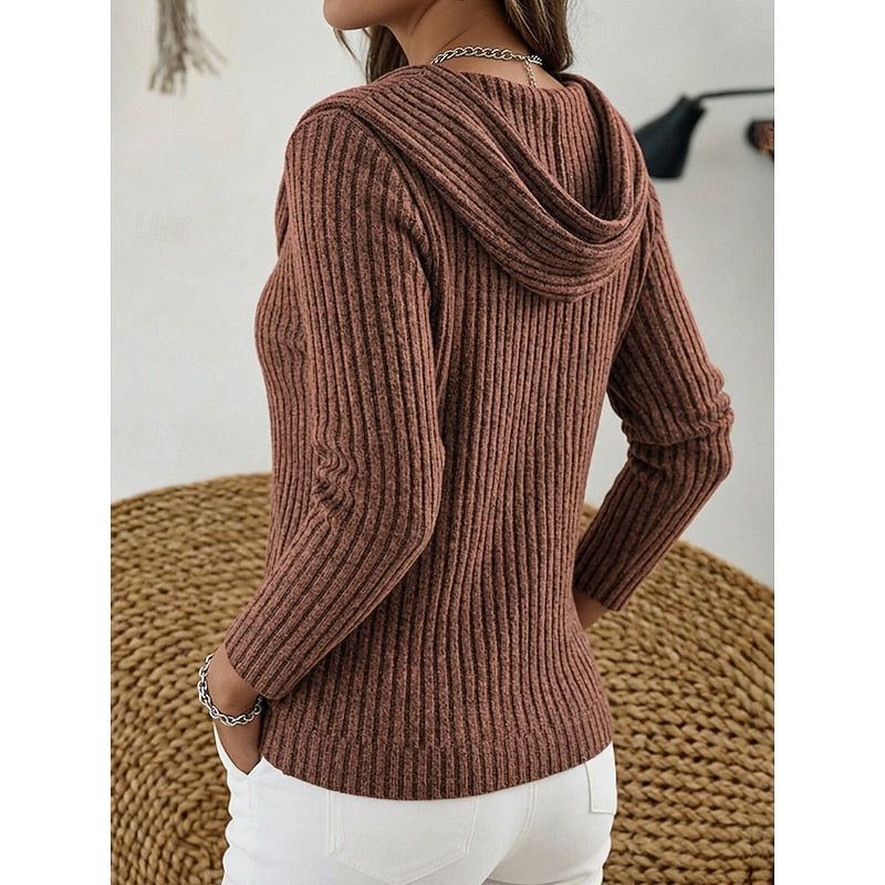 Women's Figure-Skimming Cowl Neck Sweater