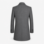 Men's Tweed Formal Coat Refined Mid Length Layer