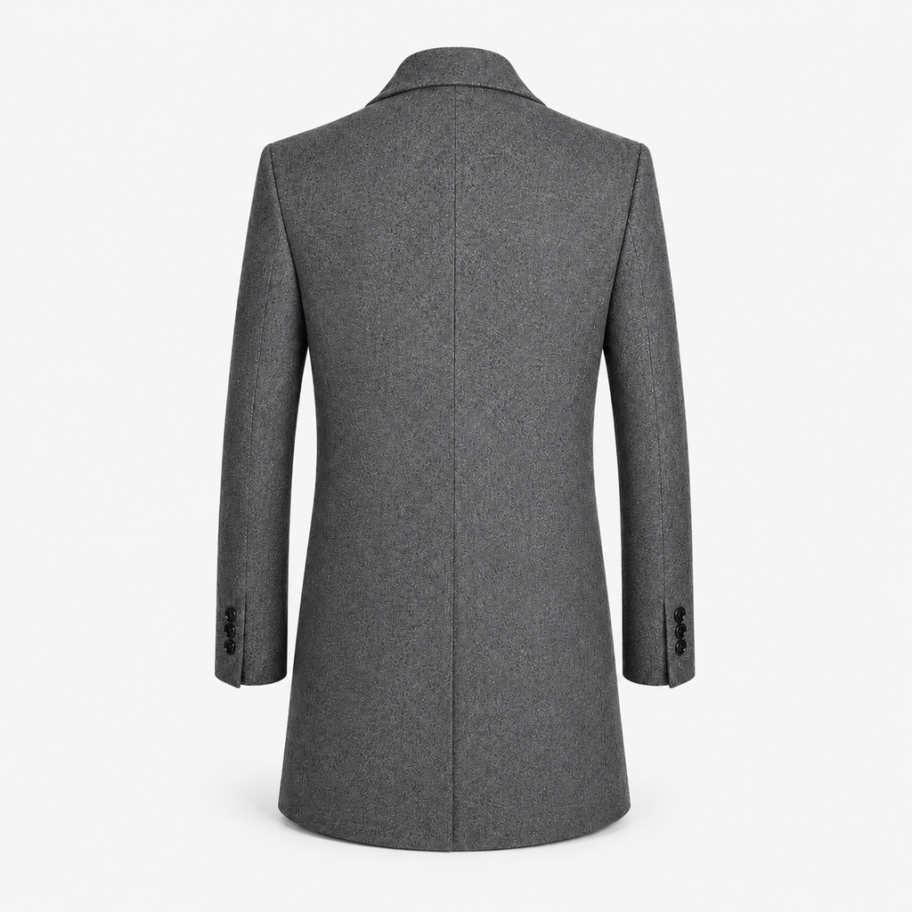 Men's Tweed Formal Coat Refined Mid Length Layer
