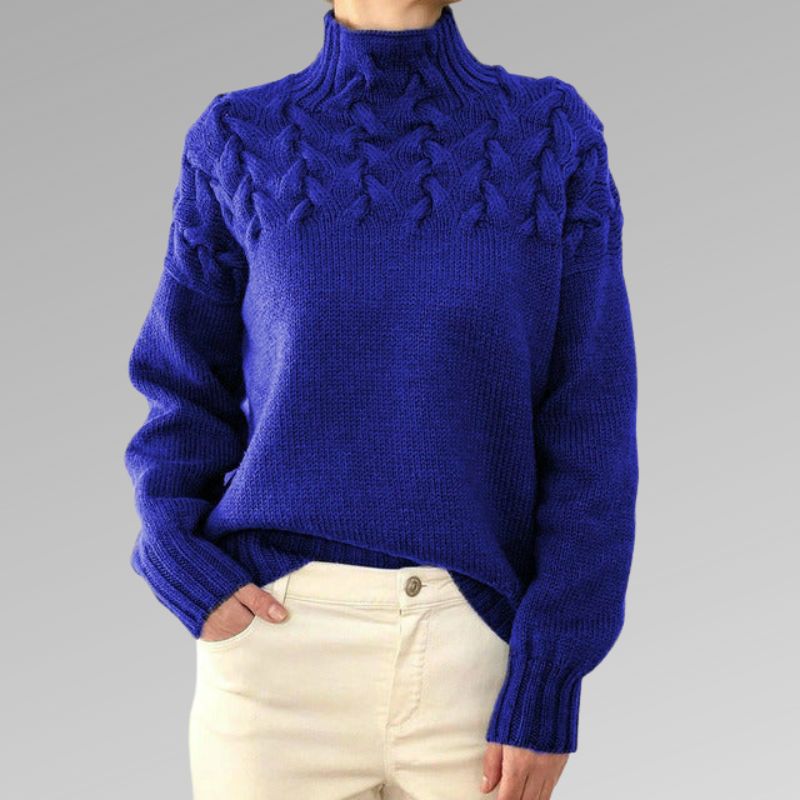 Women's Cable Knit Turtleneck Sweater