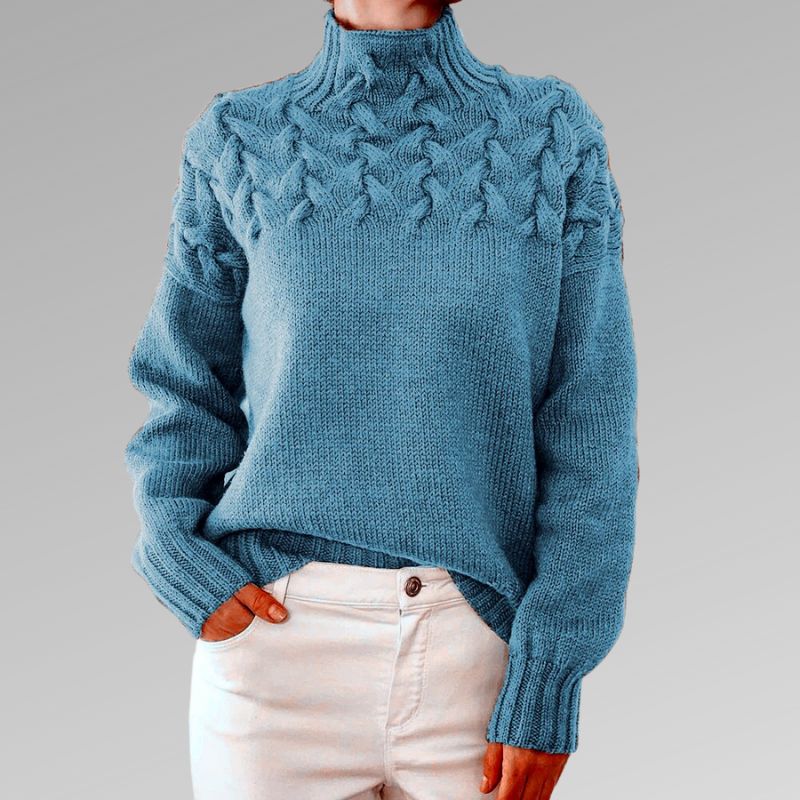 Women's Cable Knit Turtleneck Sweater