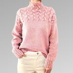 Women's Cable Knit Turtleneck Sweater
