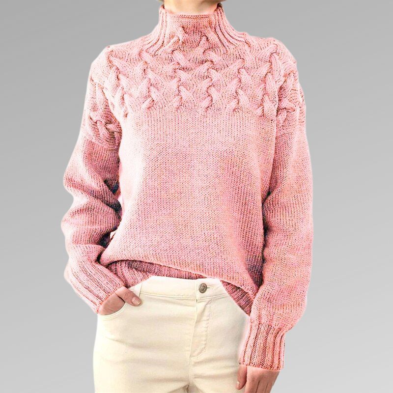 Women's Cable Knit Turtleneck Sweater