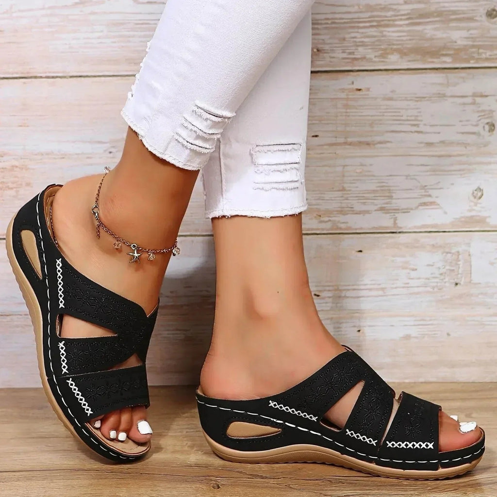 Women's Cross-Strap Sandals Orthopedic Adjustable Comfort