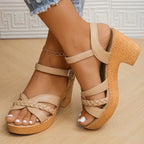 Women's Cross-Strap Sandals Women Adjustable Woven Sole Comfort