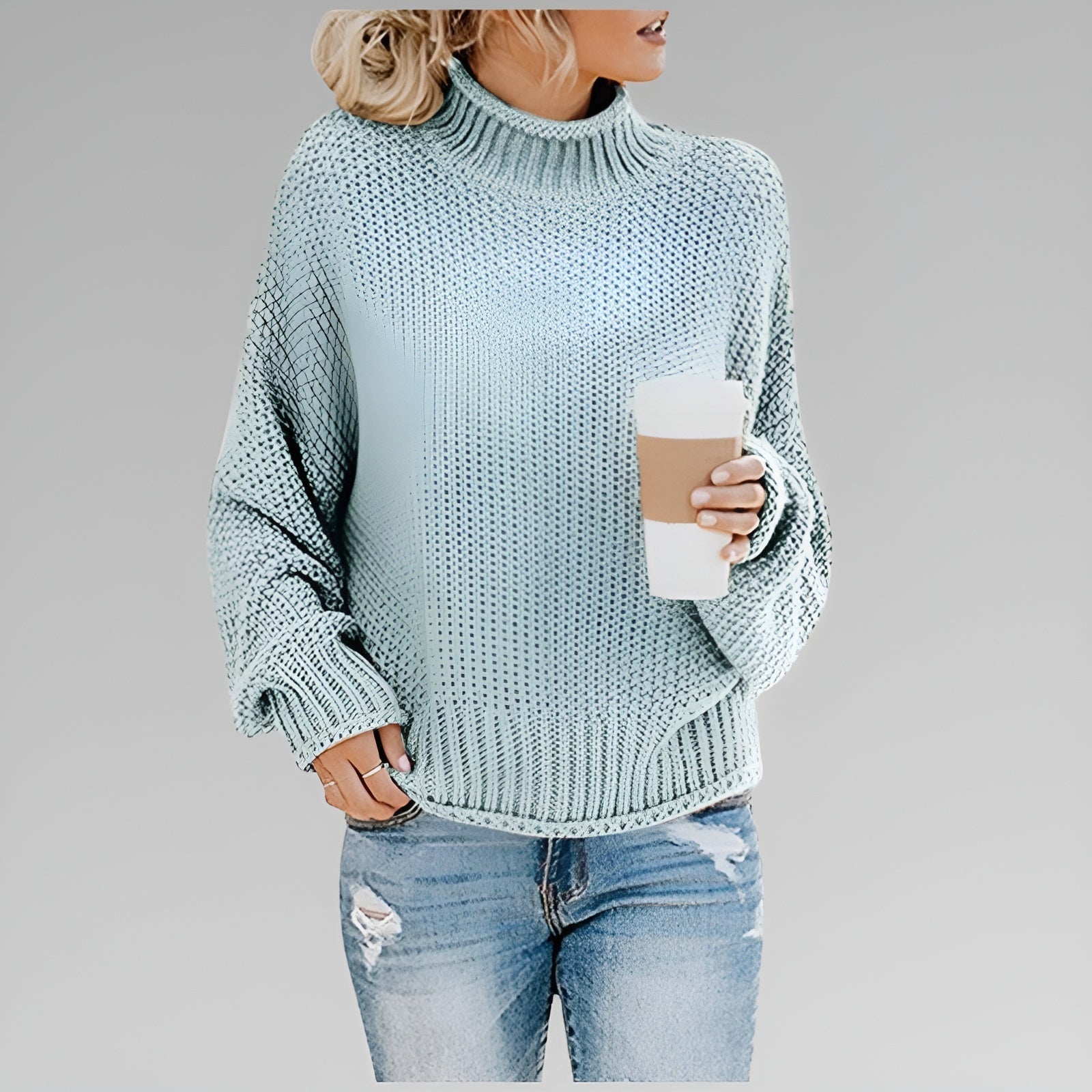 Women's Chunky Knit Turtleneck Sweater
