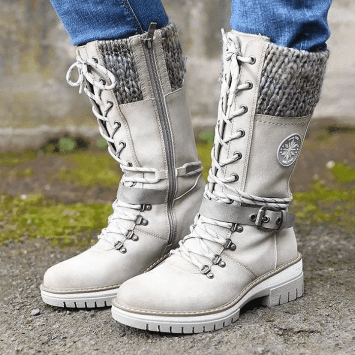 Women's Lace-Up Mid-Calf Winter Boots