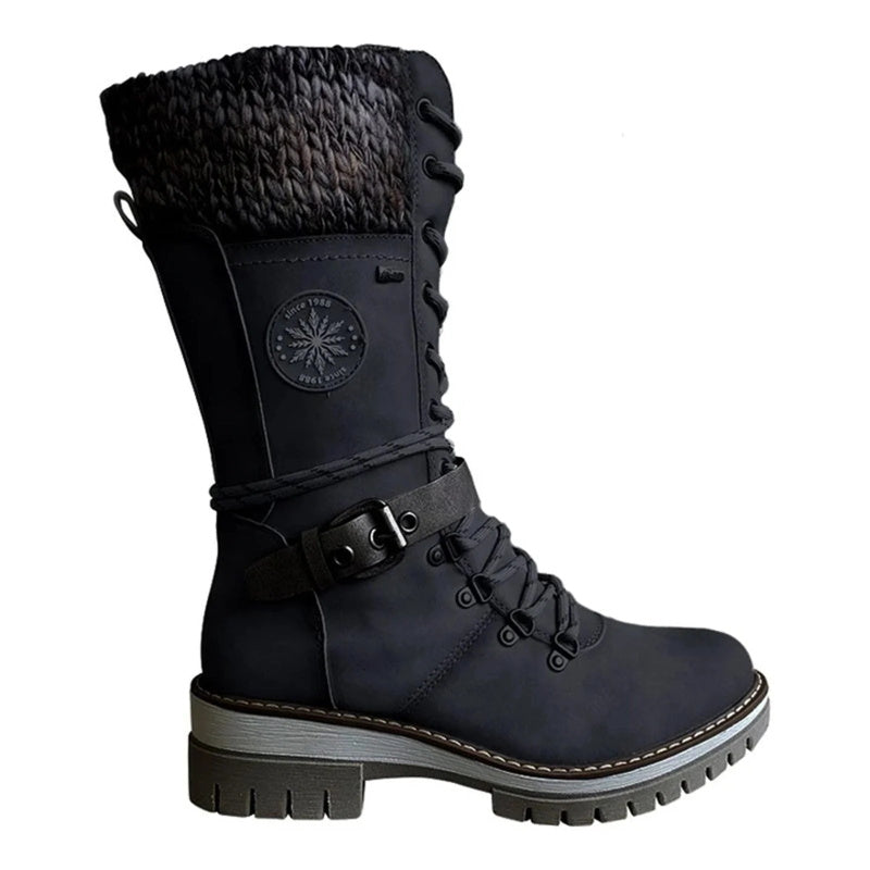 Women's Lace-Up Mid-Calf Winter Boots