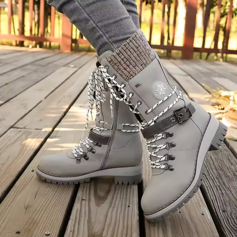 Women's Lace-Up Mid-Calf Winter Boots