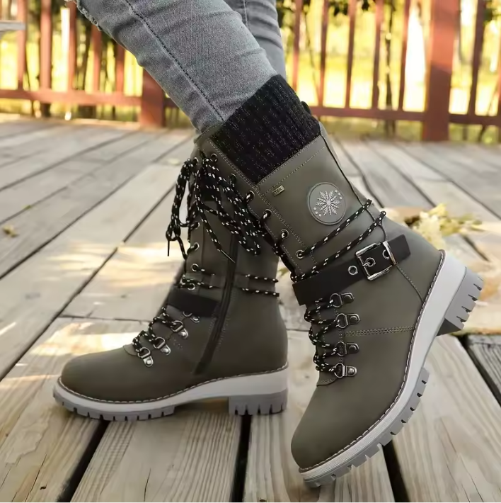 Women's Lace-Up Mid-Calf Winter Boots