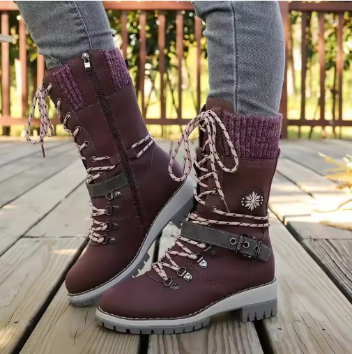 Women's Lace-Up Mid-Calf Winter Boots