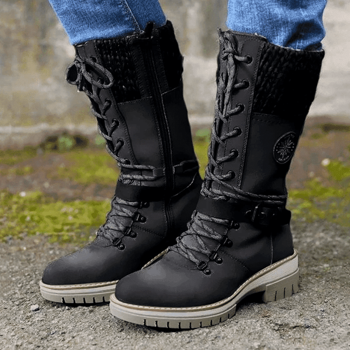 Women's Lace-Up Mid-Calf Winter Boots