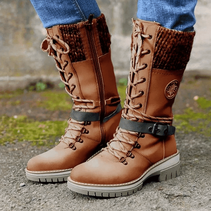 Women's Lace-Up Mid-Calf Winter Boots