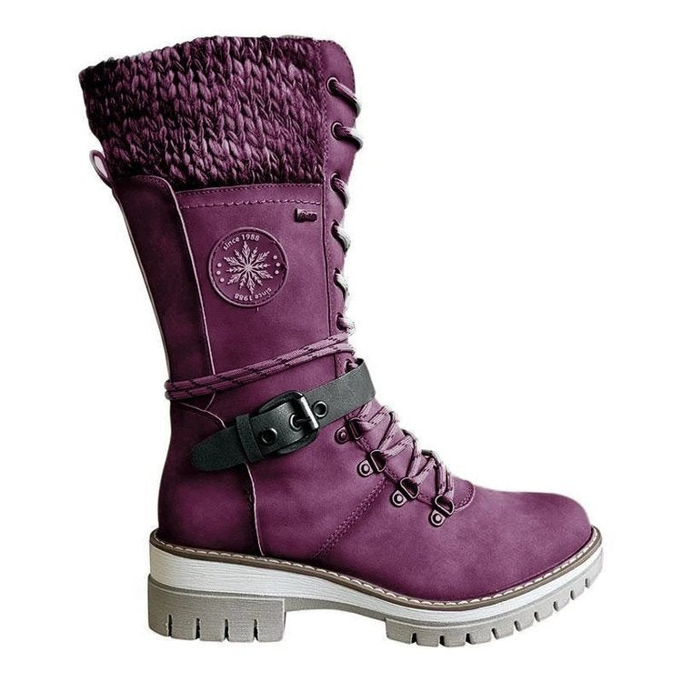 Women's Lace-Up Mid-Calf Winter Boots