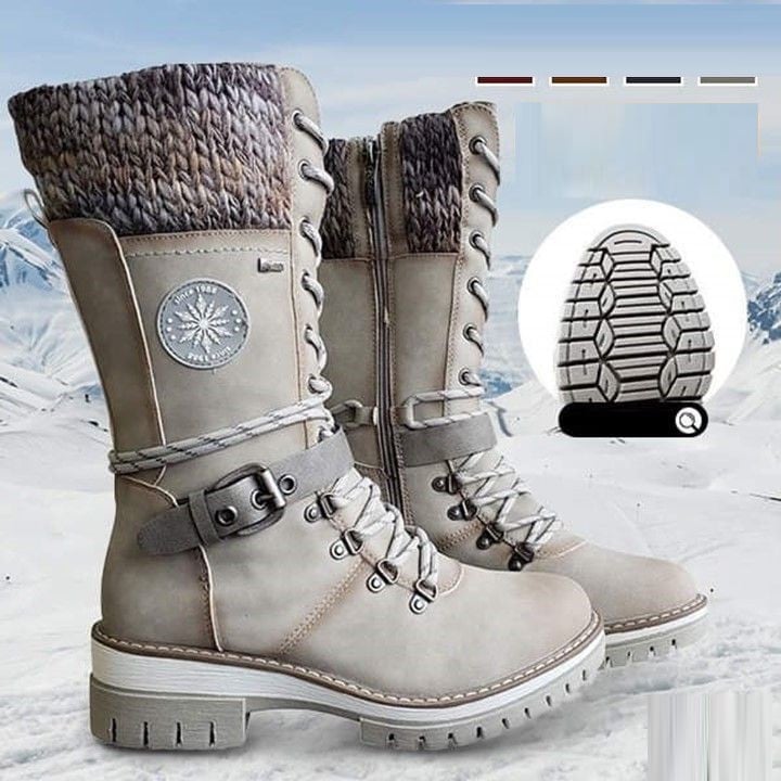 Women's Lace-Up Mid-Calf Winter Boots