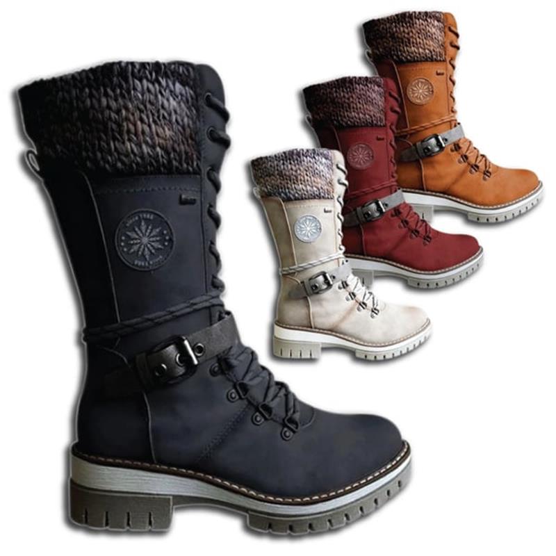 Women's Lace-Up Mid-Calf Winter Boots