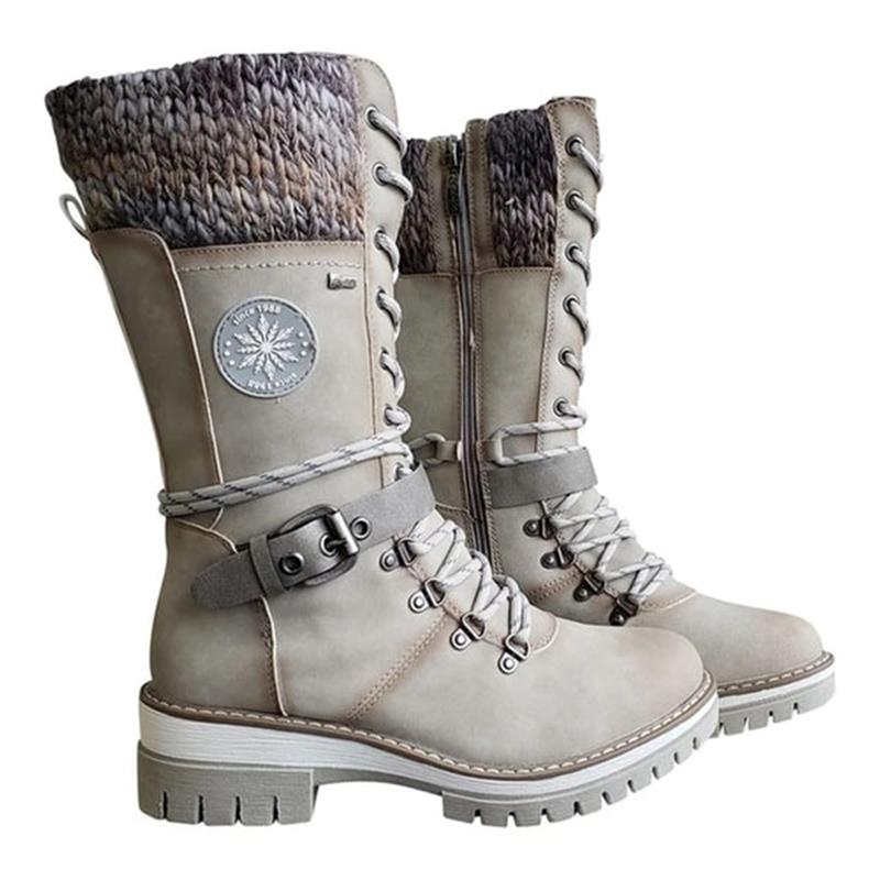 Women's Lace-Up Mid-Calf Winter Boots